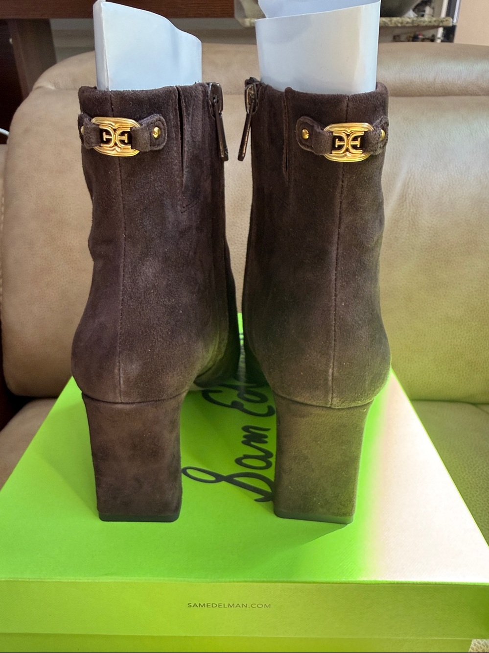 Sam Edelman Saige Suede Ankle Boots - Picture 4 of 5